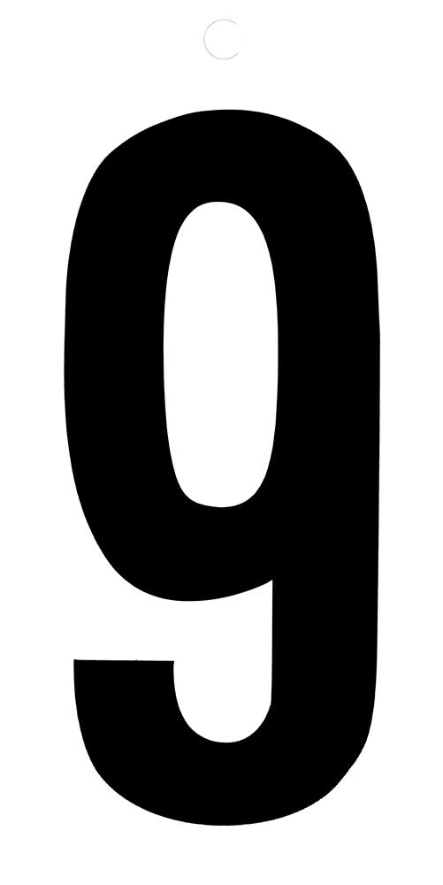 Metafranc Plakcijfer 100Mm Zwart 9 WU0510860