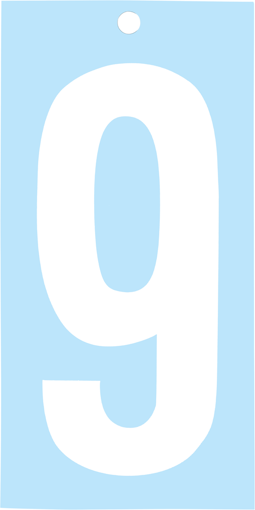 Metafranc Plakcijfer 100Mm Wit 9 WU0510870