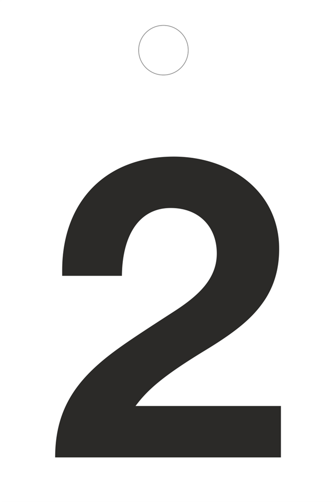 Metafranc Plakcijfer 35Mm Zwart 2 WU0511680