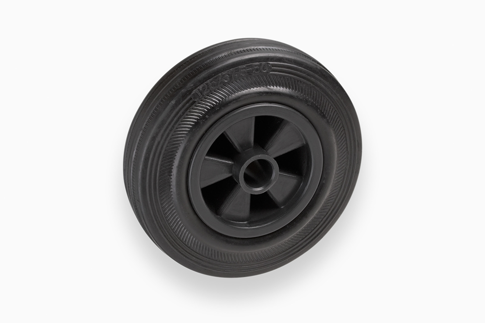 Metafranc Wiel Rubber 125Mm Pvc Zw W WU0810070