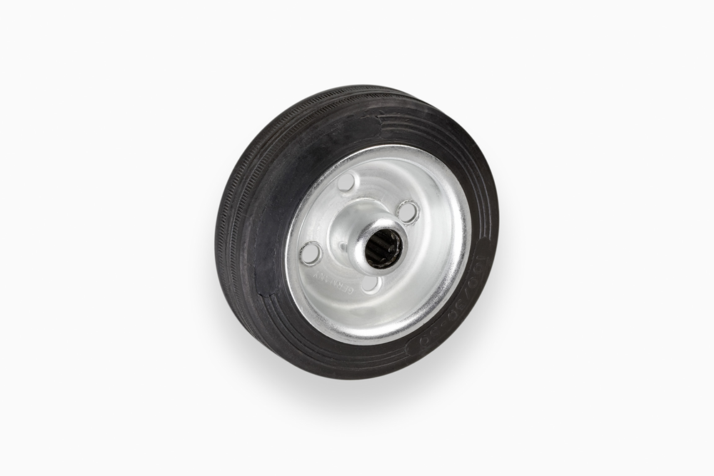 Metafranc Wiel Rubber 80Mm Staal W WU0810730