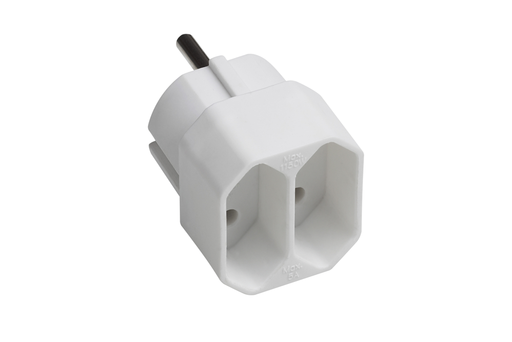 Meister Euro-Adapter 2V Wit - WU7423210