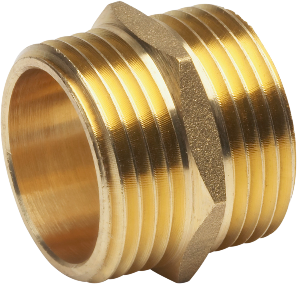 Meister Messing Dubbele Nippel 1&apos;&apos; W WU9922290