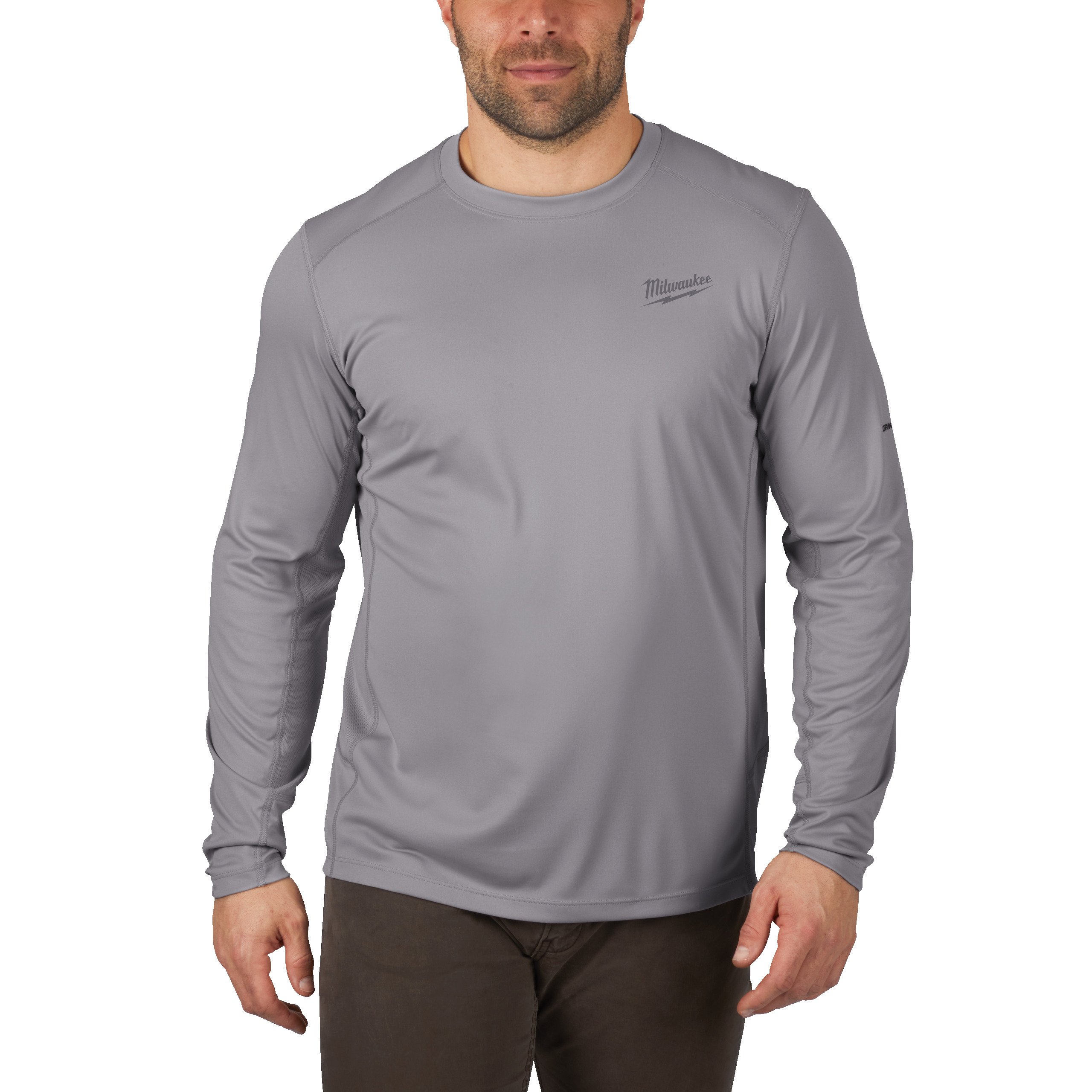 Milwaukee WWLSG-L | Warm weather long sleeve shirt grijs - 4933478190 - 4933478190