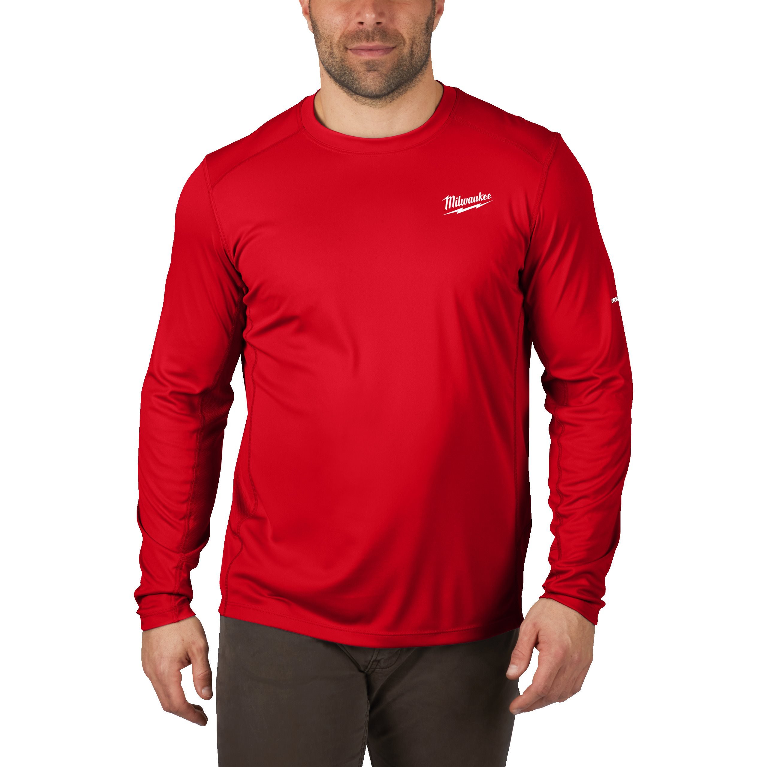 Milwaukee WW LS RD XXL T-shirt WORKSKIN™ Warm weather long sleeve red XXL - 4932493087