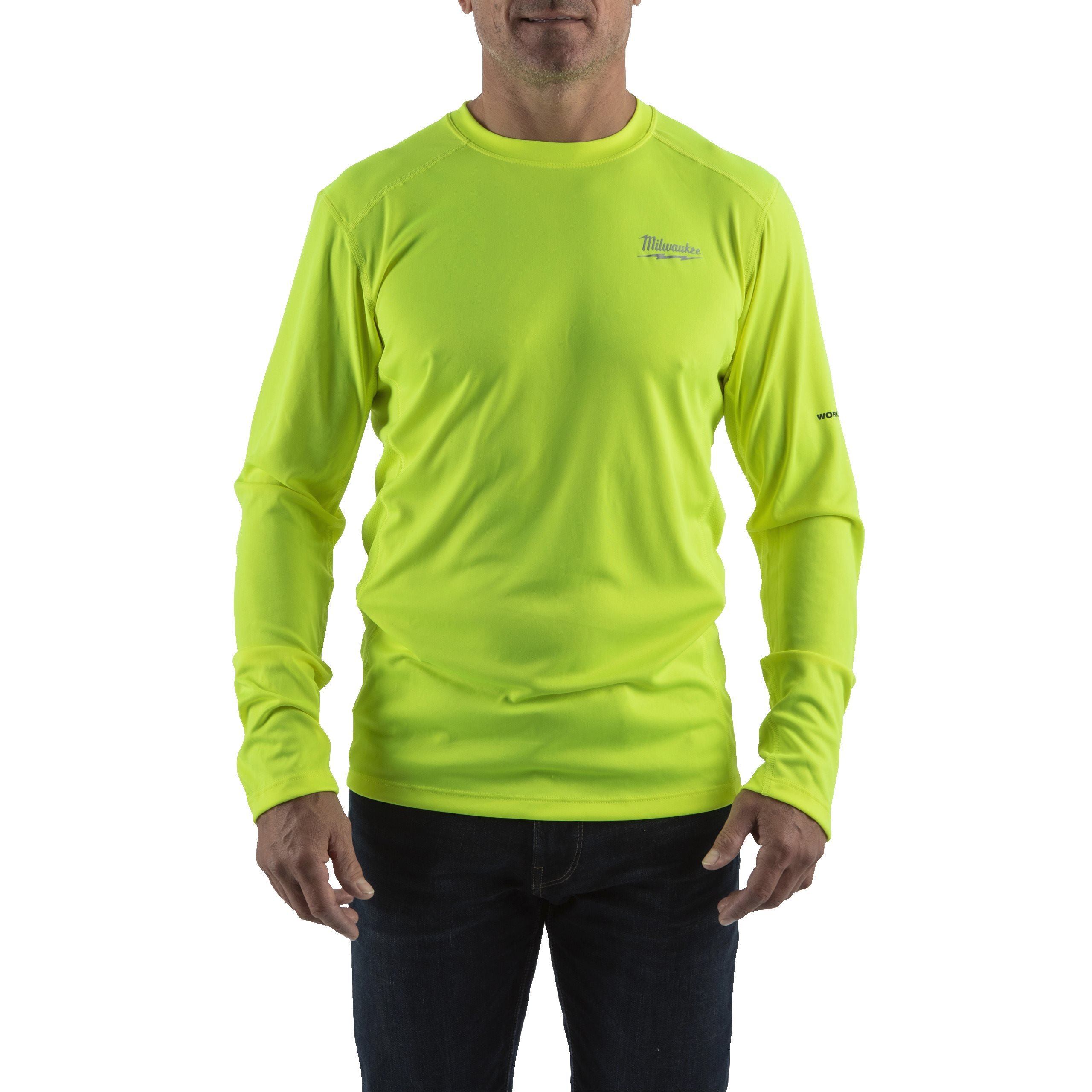 Milwaukee WW LS YL XL T-shirt WORKSKIN™ Warm weather long sleeve yellow XL - 4932493091