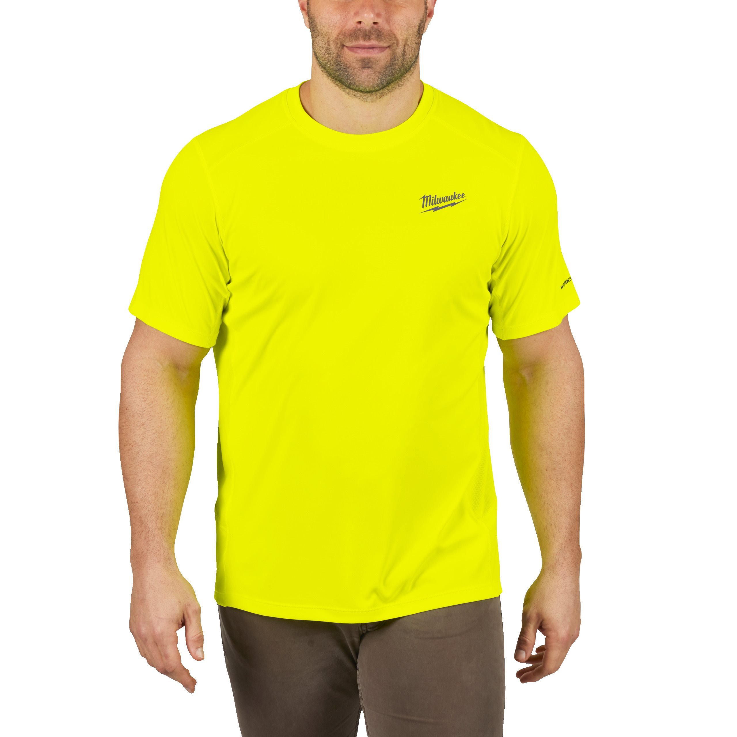 Milwaukee WW SS YL XXL T-shirt WORKSKIN™ Warm weather short sleeve yellow XXL - 4932493077