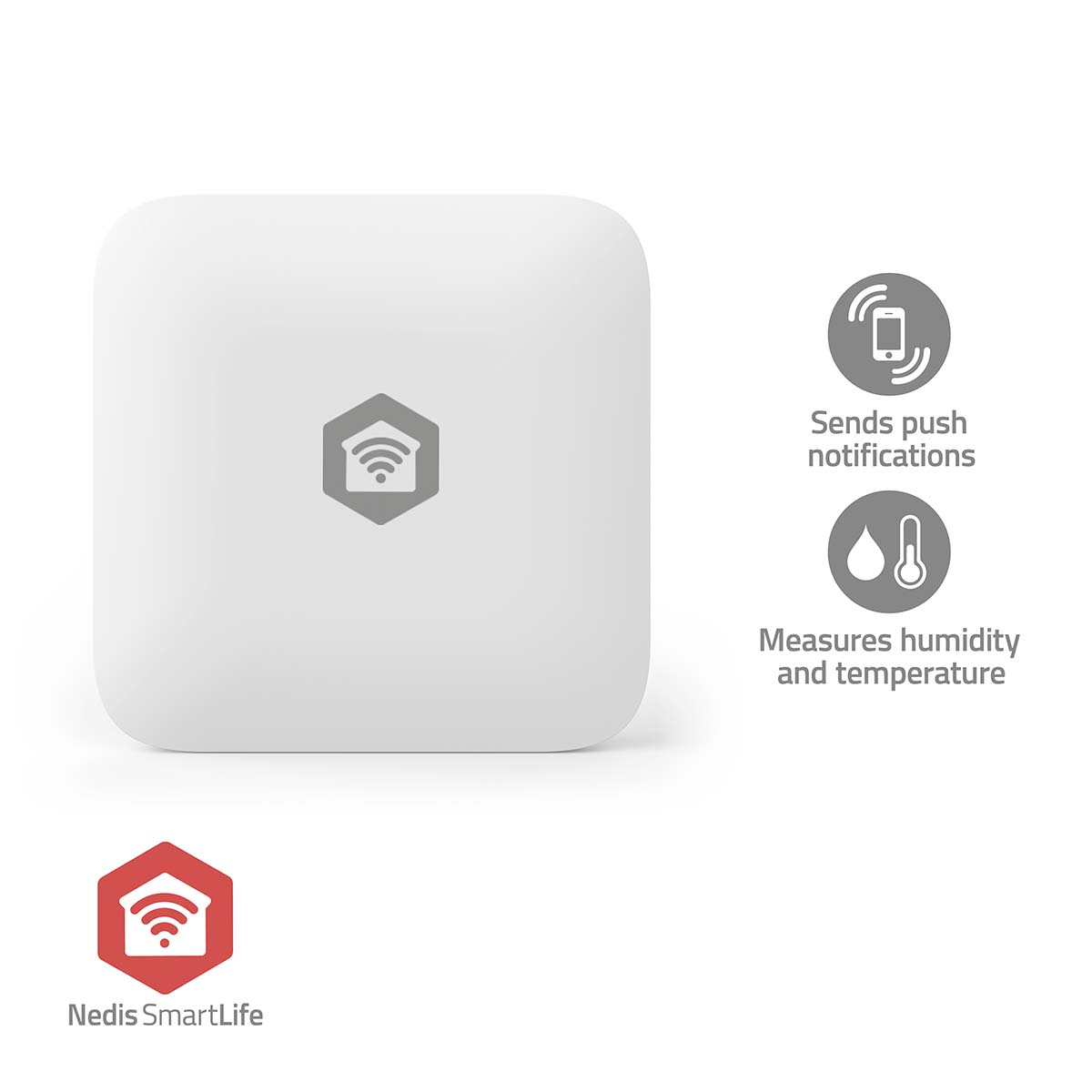 Nedis SmartLife Klimaatsensor | Zigbee 3.0 | Batterij Gevoed | Android™ / IOS | Wit - ZBSC11WT