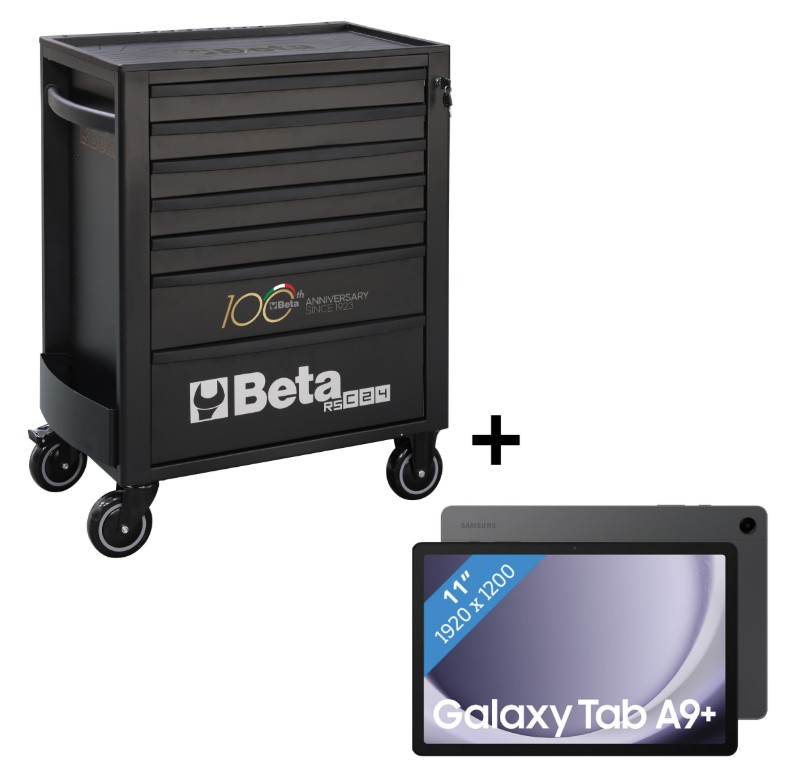 Beta 2400 RSC24/7 Gereedschapswagen | + Samsung Galaxy Tab A9+ | Zwart - ZNLDEC028 afbeelding