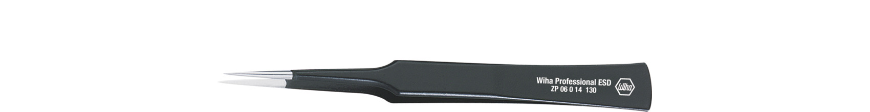 Wiha ZP06014130 Precisiepincet Professional ESD type GG GG, 130 mm - 32347