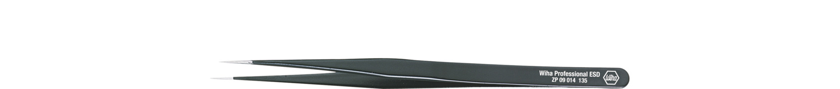 Wiha ZP09014135 Precisiepincet Professional ESD type SS SS, 135 mm - 32326