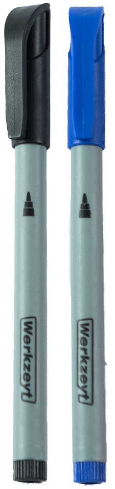 Werkzeyt Permanente Marker 1.6Mm Zwart+Blauw - ZYT24520
