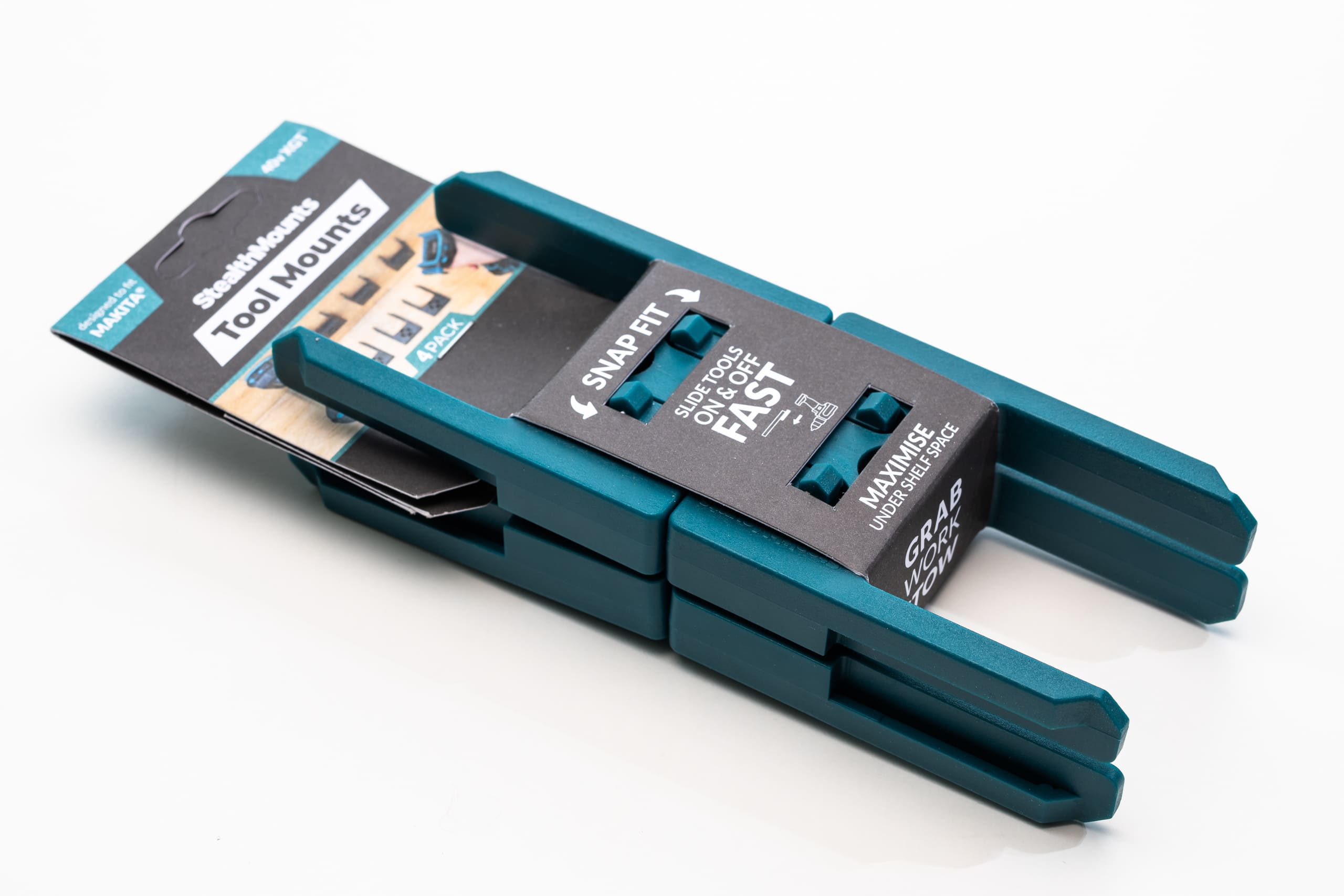 StealthMounts TM-MK40-BLU-4 Gereedschapshouders voor Makita 40V XGT | Blauw | 4 stuks - TM-MK40-BLU-4