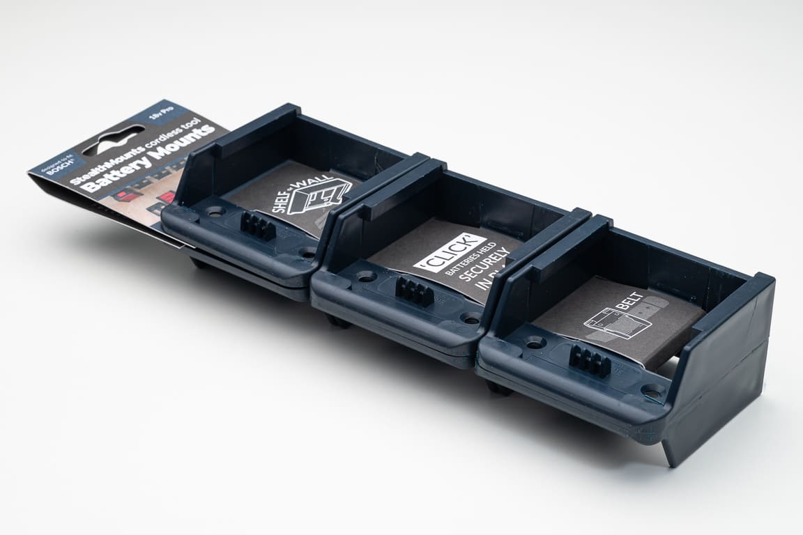 StealthMounts BM-BO18-BLU-6 Accuhouder voor Bosch 18V pro | Blauw | 6-pack - BM-BO18-BLU-6