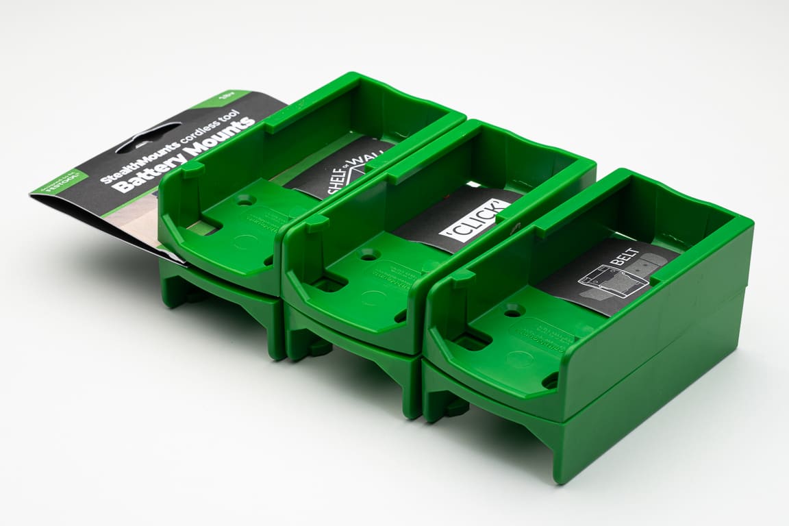 StealthMounts BM-FT18-GRN-6 Accuhouder voor Festool 18V | Groen | 6-pack - BM-FT18-GRN-6