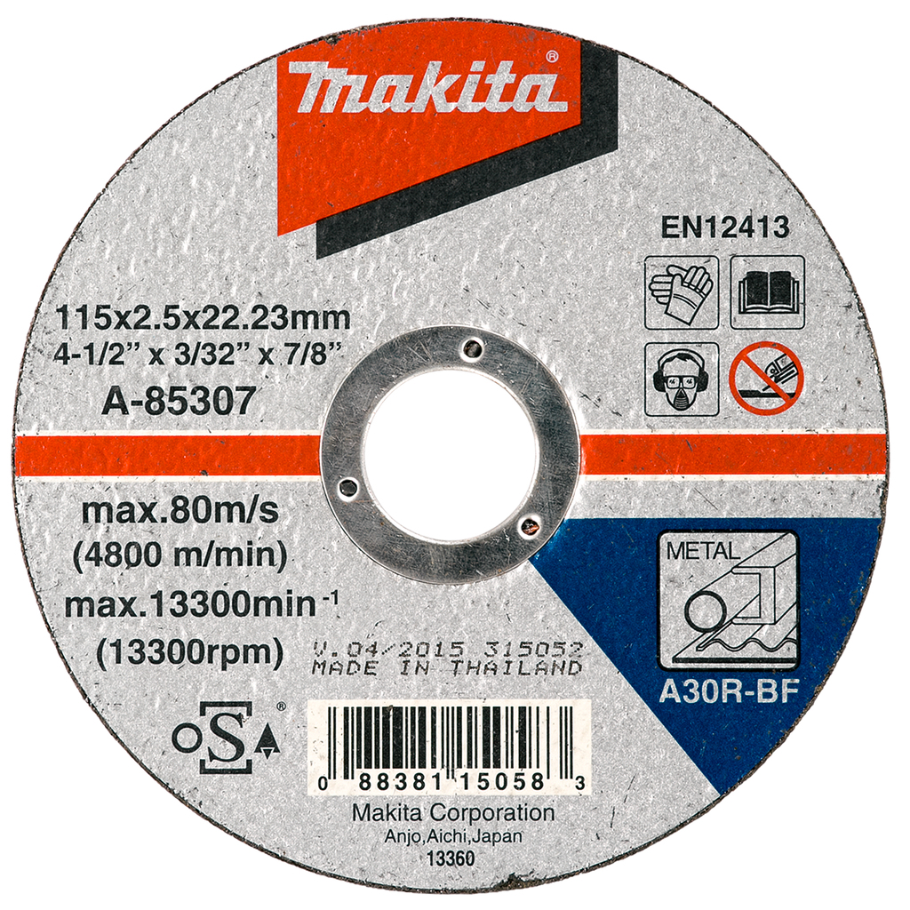 Makita Accessoires Doorslijpschijf 115x2,5mm metaal - A-85307 - A-85307