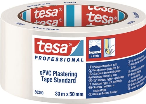 Tesa PVC-pleisterband | standaard | wit | lengte 33 m | breedte 50 mm | 6 stuks - 60399-00005-00 60399-00005-00