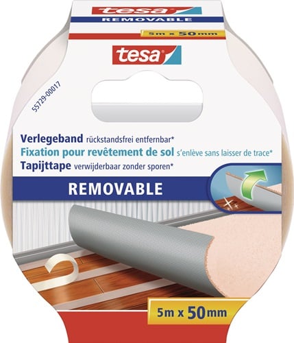 Tesa Dubbelzijdig tapijttape | lengte 5 m | breedte 50 mm wiel | 6 stuks - 55729-00017-11 55729-00017-11