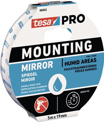 Tesa Montageband | wit | lengte 5 m | breedte 19 mm | 16 stuks - 66952-00001-00