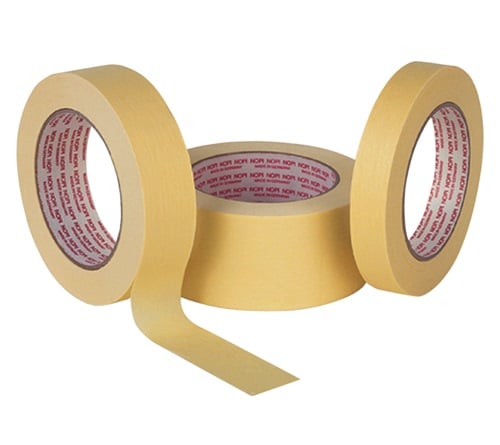 Tesa Universeel afdektape | licht gecrêpt | lichtbeige | lengte 50 m | breedte 50 mm | wiel | 6 stuks - 04349-00004-00 04349-00004-00