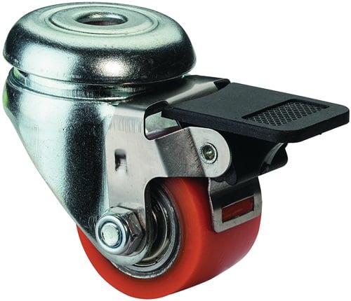 BS Rollen Zwenkwiel met klem | wiel d. 35 mm draagvermogen 100 kg | compact | polyurethaan | 1 stuk - A621.C10.035 A621.C10.035