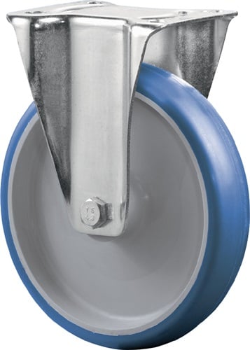 BS Rollen Bokwiel | wiel-d. 150 mm draagvermogen 240 kg | polyurethaan | plaat L135xB110 mm | 1 stuk - L410.B36.150 L410.B36.150