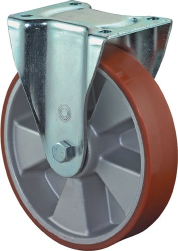 BS Rollen Bokwiel voor zware lasten | wiel-d. 150 mm draagvermogen 550 kg | gegoten polyurethaan | 135 mm 110 mm | 1 stuk - L610.B90.150 L610.B90.150