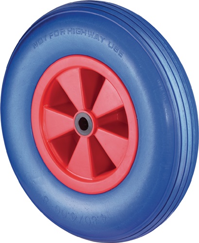 BS Rollen Polyurethaanwiel | wiel-d. 260 mm draagvermogen 160 kg | pechbestendig kunststof | tunnels | 1 stuk - D16.260 D16.260