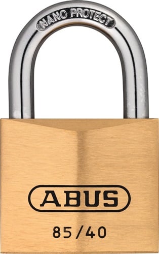 ABUS Cilinderhangslot | breedte slotlichaam 40 mm | messing gelijksluitend 0709 | 1 stuk - 2456 2456