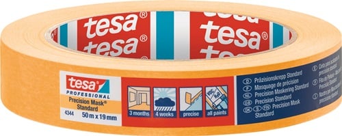 Tesa Precisie afplaktape | glad | lichtbeige | lengte 50 m | breedte 30 mm | wiel | 5 stuks - 04344-00002-00 04344-00002-00
