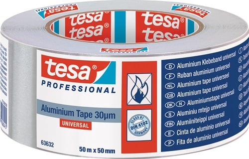 Tesa Aluminiumtape | met liners | lengte 50 m | breedte 50 mm wiel | 6 stuks - 63632-00002-00 - 63632-00002-00