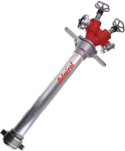 Admiral Brandkraanstandpijp | aluminium | DN 80 | 2 x C-uitvoer, 2 ventielen | 1 stuk - 1090BV-80-CC - 1090BV-80-CC