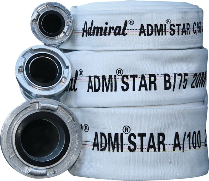 Admiral Bouw-/industrieslang | binnen-d. 25 mm | lengte 20 m snelkoppeling | wit | 2 stuks - 602-025-20GK 602-025-20GK