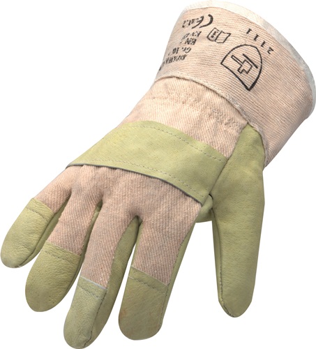 Asatex Handschoen | maat 10,5 geel | varkensleer | EN 388 PSA-categorie II | 12 paar - 88PAWA 88PAWA