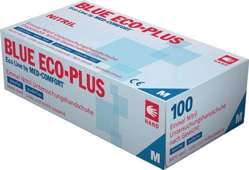 Ampri Wegwerphandschoen | maat M blauw | nitril | EN 374, EN 455 PSA-categorie I | 100 stuks - 01198-M - 01198-M