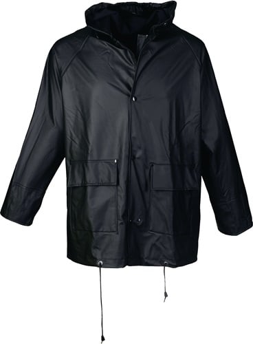 Asatex PU regenjack | maat M | zwart | 100 % PES | 1 stuk - PJC/M/10 PJC/M/10