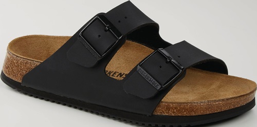 Birkenstock Werkschoenen Arizona SL slippers met olie- en vetbestendige grip-loopzool