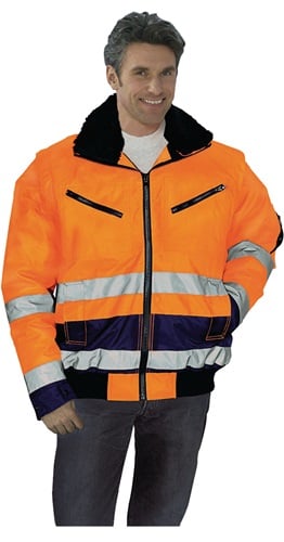 Prevent Veiligheids-pilotenjack | maat XXXL | oranje/marine | 100 % PES | 1 stuk - 174ZO/XXXL 174ZO/XXXL
