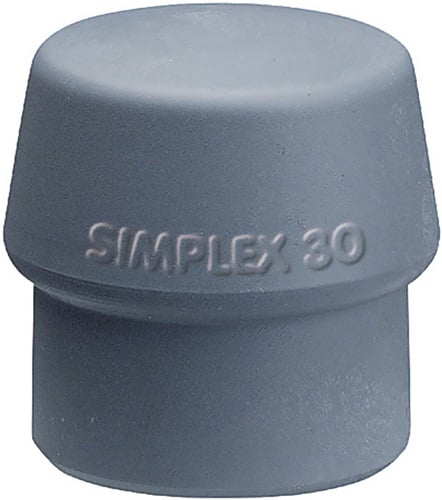 Halder Kunststofhamerkop | hoofd-d. 40 mm | TPE-mid grijs middelhard | 1 stuk - 3203.040 3203.040