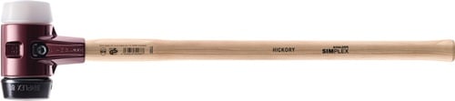Halder Voorhamer | hoofd d. 100 mm lengte 1.000 mm | superplastic wit/rubber zwart | middelharde hickory | 1 stuk - 3027.100 3027.100