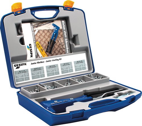 Gesipa Blindklinknagel-assortiment | 352-delig | NTX+klinknagels alu./staal, staal/staal | kunststof koffer | 1 stuk - 1435459 - 1435459