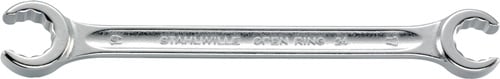 Stahlwille Dubbele ringsleutel | 22 x 24 mm 245 mm | met dubbel 6-kant | 1 stuk - 41082224 41082224