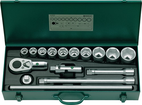 Stahlwille Dopsleutelset | 16-delig 3/4 inch | sleutelwijdtes 22-50 mm | aantal tanden 36 6-Kant | 1 stuk - 96050104 96050104