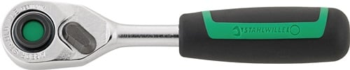 Stahlwille Bit-/hefboomomschakelratel | 1/4 inch met uitdrukfunctie | lengte 117 mm 80 tanden | 1 stuk - 11131010 11131010