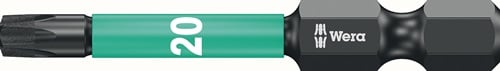 Wera Bit | T20 lengte 50 mm | 1/4 inch E6,3 | impaktor, DC | box met 5 bits | 1 stuk - 05157664001 - 05157664001