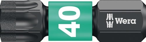 Wera Bit | T40 lengte 25 mm | 1/4 inch C6,3 | impaktor, DC | box met 10 bits | 1 stuk - 05157627001 05157627001