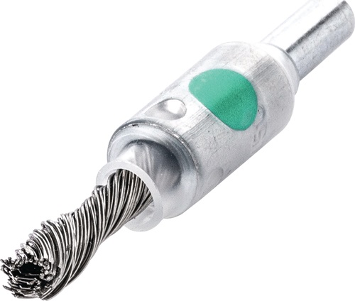 Lessmann Penseelborstel | d. 6 mm schacht 6 mm draaddikte 0,25 mm | RVS | 4500 min-¹ | 1 stuk - 451458 451458 afbeelding