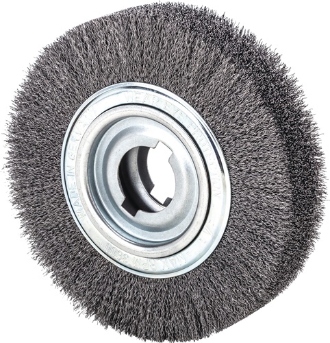 Lessmann Ronde borstel | d. 250 mm draaddikte 0,35 mm | staal 60 mm | 3600 min-¹ | 1 stuk - 377053 - 377053