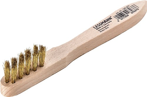 Lessmann Bougieborstel | lengte 150 mm | 0,15 mm messingdraad golvend | drie rijen | zak | 1 stuk - 125211 125211