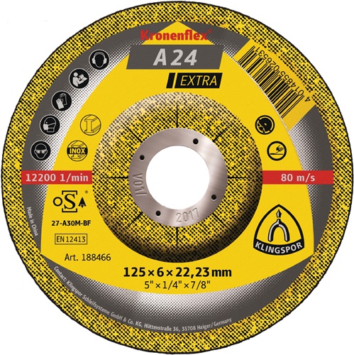 Klingspor Afbraamschijf | D230xS8mm | gebogen staal | gat 22,23 mm | 10 stuks - 13448 13448